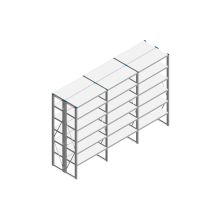 Voordeelrij Nedcon SF Legbordstelling 2000x3030x800mm hxbxd 6 niveaus Metaal Verzinkt 80kg Dubbel