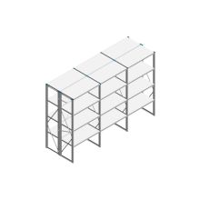 Voordeelrij Nedcon SF Legbordstelling 2000x3030x1000mm hxbxd 4 niveaus Metaal Verzinkt 80kg Dubbel