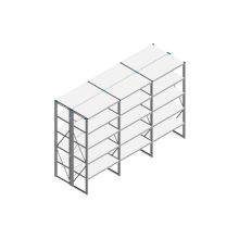 Voordeelrij Nedcon SF Legbordstelling 2000x3030x1000mm hxbxd 5 niveaus Metaal Verzinkt 80kg Dubbel
