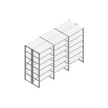 Voordeelrij Nedcon SF Legbordstelling 2000x3030x1000mm hxbxd 6 niveaus Metaal Verzinkt 80kg Dubbel