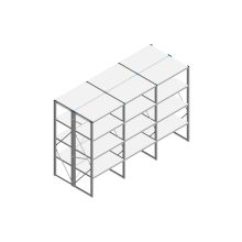 Voordeelrij Nedcon SF Legbordstelling 2000x3030x1200mm hxbxd 4 niveaus Metaal Verzinkt 80kg Dubbel