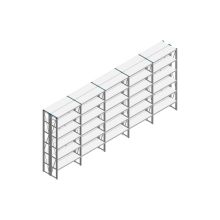 Voordeelrij Nedcon SF Legbordstelling 2200x5030x600mm hxbxd 6 niveaus Metaal Verzinkt 85kg Dubbel