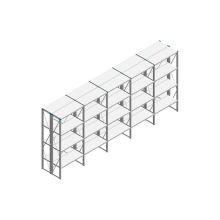 Voordeelrij Nedcon SF Legbordstelling 2200x5030x800mm hxbxd 4 niveaus Metaal Verzinkt 80kg Dubbel