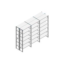 Voordeelrij Nedcon SF Legbordstelling 2200x3030x800mm hxbxd 6 niveaus Metaal Verzinkt 80kg Dubbel