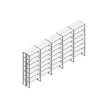 Voordeelrij Nedcon SF Legbordstelling 2500x5030x600mm hxbxd 7 niveaus Metaal Verzinkt 85kg Dubbel