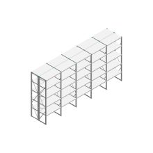 Voordeelrij Nedcon SF Legbordstelling 2500x5030x1000mm hxbxd 5 niveaus Metaal Verzinkt 80kg Dubbel