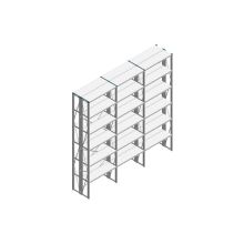 Voordeelrij Nedcon SF Legbordstelling 3000x3030x600mm hxbxd 6 niveaus Metaal Verzinkt 85kg Dubbel