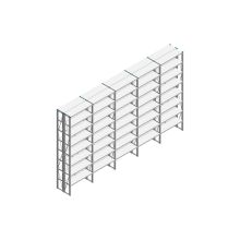 Voordeelrij Nedcon SF Legbordstelling 3000x5030x600mm hxbxd 8 niveaus Metaal Verzinkt 85kg Dubbel