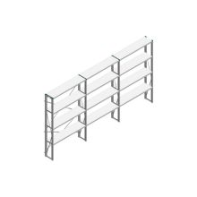 Voordeelrij Nedcon SF Legbordstelling 2000x3930x300mm hxbxd 4 niveaus Metaal Verzinkt 70kg Enkel