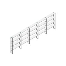 Voordeelrij Nedcon SF Legbordstelling 2000x6530x300mm hxbxd 4 niveaus Metaal Verzinkt 70kg Enkel