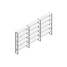 Voordeelrij Nedcon SF Legbordstelling 2000x3930x300mm hxbxd 5 niveaus Metaal Verzinkt 70kg Enkel