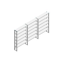 Voordeelrij Nedcon SF Legbordstelling 2000x3930x300mm hxbxd 6 niveaus Metaal Verzinkt 70kg Enkel