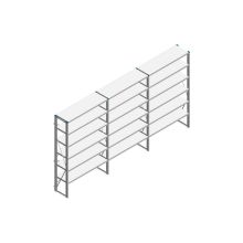 Voordeelrij Nedcon SF Legbordstelling 2000x3930x400mm hxbxd 6 niveaus Metaal Verzinkt 65kg Enkel