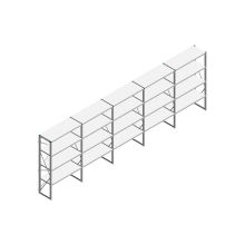 Voordeelrij Nedcon SF Legbordstelling 2000x6530x500mm hxbxd 4 niveaus Metaal Verzinkt 60kg Enkel