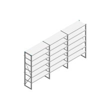 Voordeelrij Nedcon SF Legbordstelling 2000x3930x500mm hxbxd 6 niveaus Metaal Verzinkt 60kg Enkel