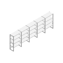 Voordeelrij Nedcon SF Legbordstelling 2000x6530x600mm hxbxd 4 niveaus Metaal Verzinkt 60kg Enkel