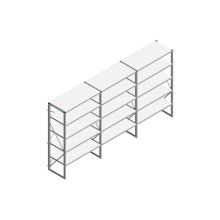 Voordeelrij Nedcon SF Legbordstelling 2000x3930x600mm hxbxd 5 niveaus Metaal Verzinkt 60kg Enkel