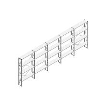 Voordeelrij Nedcon SF Legbordstelling 2200x6530x300mm hxbxd 4 niveaus Metaal Verzinkt 70kg Enkel