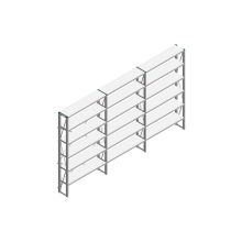 Voordeelrij Nedcon SF Legbordstelling 2200x3930x300mm hxbxd 6 niveaus Metaal Verzinkt 70kg Enkel