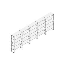 Voordeelrij Nedcon SF Legbordstelling 2200x6530x500mm hxbxd 5 niveaus Metaal Verzinkt 60kg Enkel