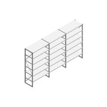 Voordeelrij Nedcon SF Legbordstelling 2200x3930x600mm hxbxd 6 niveaus Metaal Verzinkt 60kg Enkel