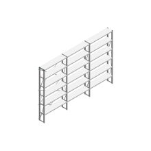 Voordeelrij Nedcon SF Legbordstelling 2500x3930x300mm hxbxd 6 niveaus Metaal Verzinkt 70kg Enkel