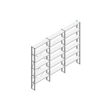 Voordeelrij Nedcon SF Legbordstelling 3000x3930x300mm hxbxd 6 niveaus Metaal Verzinkt 70kg Enkel