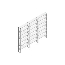 Voordeelrij Nedcon SF Legbordstelling 3000x3930x300mm hxbxd 7 niveaus Metaal Verzinkt 70kg Enkel