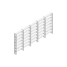 Voordeelrij Nedcon SF Legbordstelling 3000x6530x300mm hxbxd 7 niveaus Metaal Verzinkt 70kg Enkel