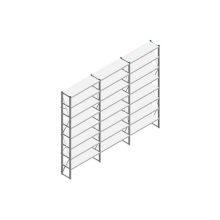 Voordeelrij Nedcon SF Legbordstelling 3000x3930x400mm hxbxd 8 niveaus Metaal Verzinkt 65kg Enkel