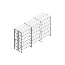 Voordeelrij Nedcon SF Legbordstelling 2200x3930x1000mm hxbxd 6 niveaus Metaal Verzinkt 60kg Dubbel