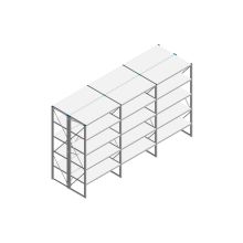 Voordeelrij Nedcon SF Legbordstelling 2200x3930x1200mm hxbxd 5 niveaus Metaal Verzinkt 60kg Dubbel
