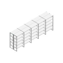 Voordeelrij Nedcon SF Legbordstelling 2200x6530x1200mm hxbxd 5 niveaus Metaal Verzinkt 60kg Dubbel