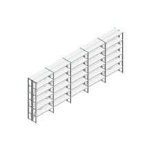 Voordeelrij Nedcon SF Legbordstelling 2500x6530x600mm hxbxd 6 niveaus Metaal Verzinkt 70kg Dubbel