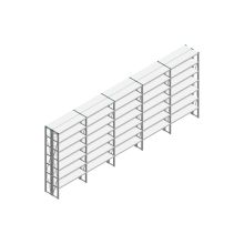 Voordeelrij Nedcon SF Legbordstelling 2500x6530x600mm hxbxd 7 niveaus Metaal Verzinkt 70kg Dubbel