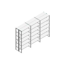 Voordeelrij Nedcon SF Legbordstelling 2500x3930x800mm hxbxd 6 niveaus Metaal Verzinkt 65kg Dubbel