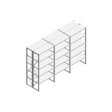 Voordeelrij Nedcon SF Legbordstelling 2500x3930x1000mm hxbxd 5 niveaus Metaal Verzinkt 60kg Dubbel