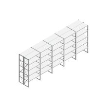 Voordeelrij Nedcon SF Legbordstelling 2500x6530x1000mm hxbxd 5 niveaus Metaal Verzinkt 60kg Dubbel