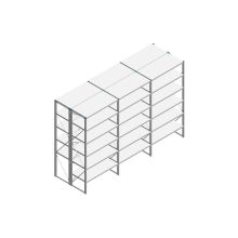 Voordeelrij Nedcon SF Legbordstelling 2500x3930x1200mm hxbxd 6 niveaus Metaal Verzinkt 60kg Dubbel