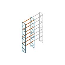 Beginsectie Nedcon Palletstelling 8000x2700x1100mm hxbxd CC11040/1007825 4niveaus 2500kg/niv