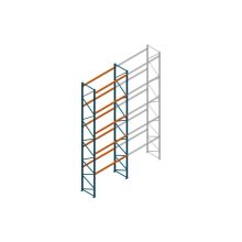 Beginsectie Nedcon Palletstelling 8000x2700x1100mm hxbxd CC11040/1007825 5niveaus 2500kg/niv