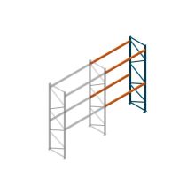 Aanbouwsectie Nedcon Palletstelling 4000x2700x1100mm hxbxd CC09040/1006820 2niveaus 2000kg/niv