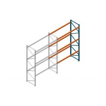 Aanbouwsectie Nedcon Palletstelling 4500x2700x1100mm hxbxd CC09040/1006820 3niveaus 2000kg/niv