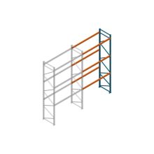 Aanbouwsectie Nedcon Palletstelling 5000x2700x1100mm hxbxd CC09040/1006820 3niveaus 2000kg/niv