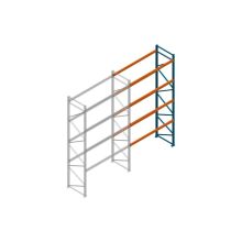 Aanbouwsectie Nedcon Palletstelling 5000x2700x1100mm hxbxd CC11040/1006820 4niveaus 2500kg/niv