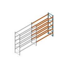 Aanbouwsectie Nedcon Palletstelling 4000x3600x1100mm hxbxd CC13050/1007825 5niveaus 2650kg/niv