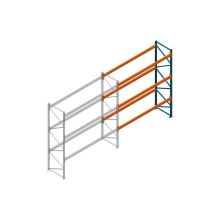 Aanbouwsectie Nedcon Palletstelling 5500x3600x1100mm hxbxd CC13050/1007825 3niveaus 2650kg/niv