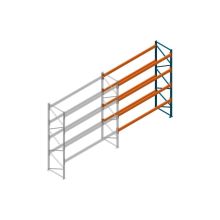 Aanbouwsectie Nedcon Palletstelling 5500x3600x1100mm hxbxd CC15050/1007825 4niveaus 3850kg/niv