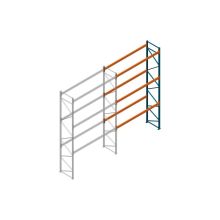 Aanbouwsectie Nedcon Palletstelling 6500x3600x1100mm hxbxd CC15050/1007825 3niveaus 3850kg/niv