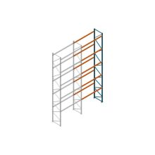 Aanbouwsectie Nedcon Palletstelling 8000x2700x1100mm hxbxd CC13040/1007825 5niveaus 3150kg/niv